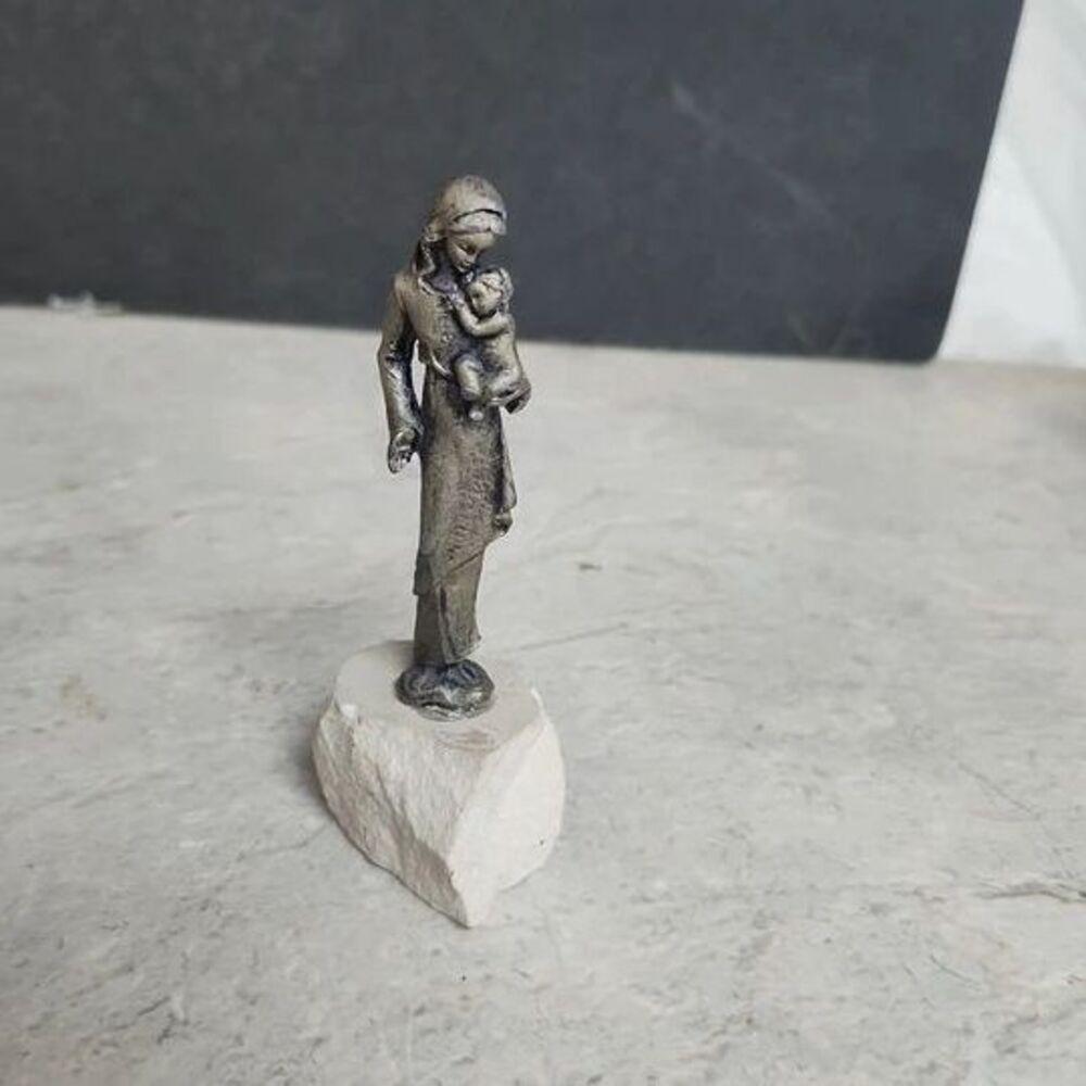 Pewter Madonna with baby